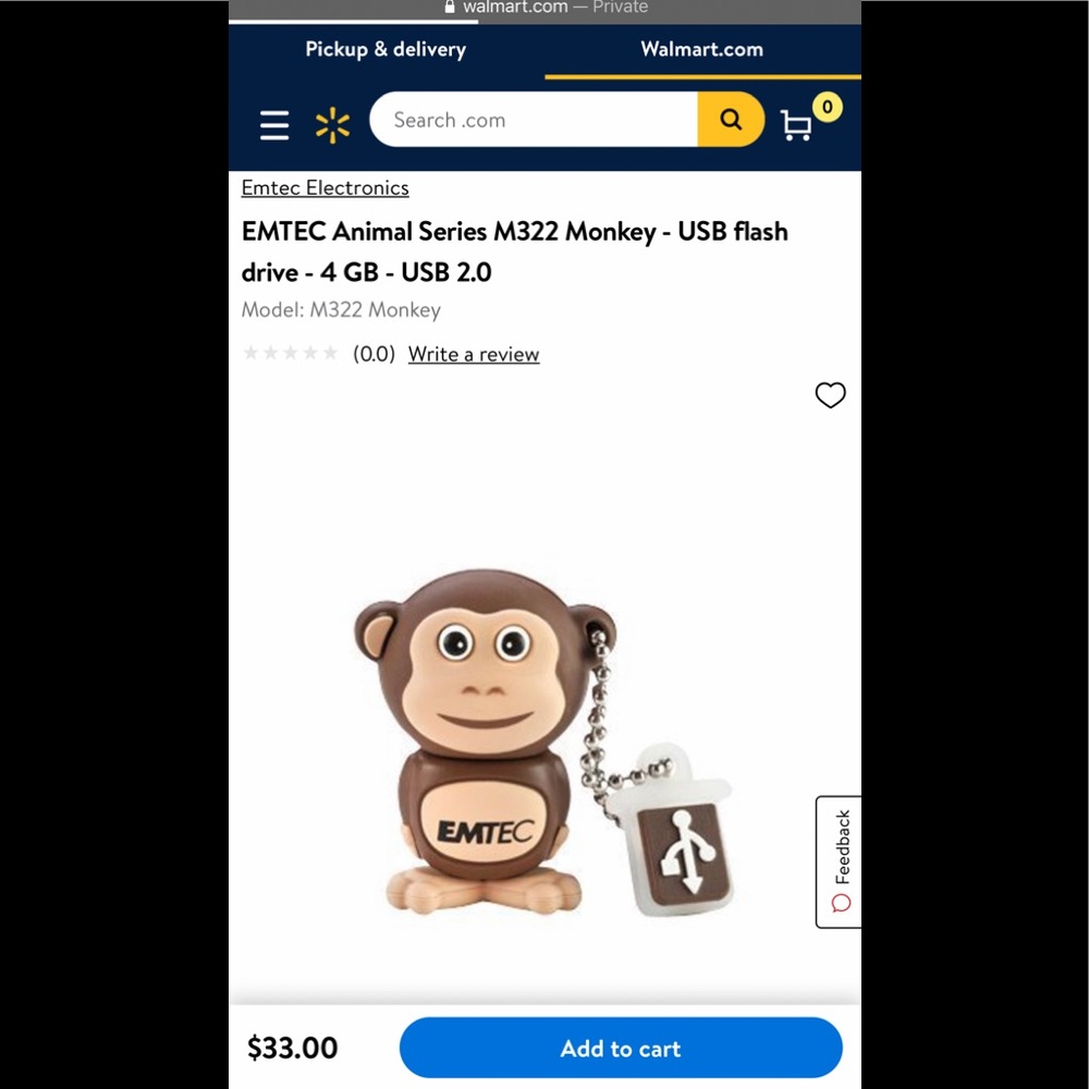 🚫SOLD🚫: EMTEC Monkey Flash Drive 4GB